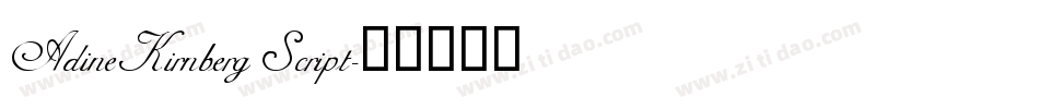 AdineKirnberg Script字体转换
